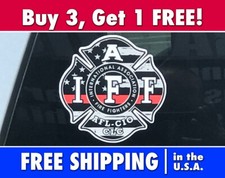 IAFF Sticker Firefighter Decal Bumper Sticker, IAFF Firefighter Flag Sticker  picture