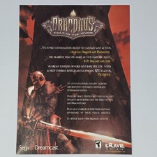 Draconus Cult Of The Worm Sega Dreamcast Viciously Printer Ad/Poster picture