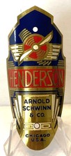 NOS vintage Schwinn HENDERSON bicycle BADGE emblem tag picture