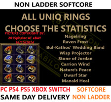 ✅PC PS4 PS5 XBOX SWITCH✅NON LADDER All Uniqe Ring Diablo 2 Resurrected Items D2R picture