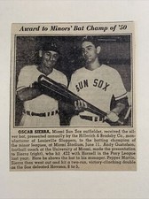 Pepper Martin Oscar Sierra Miami Sun Sox 1951 Sporting News Baseball 4X5 Panel picture