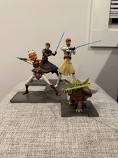 Kotobukiya Star Wars Artfx Clone Wars Lot, Ahsoka, Yoda, Obi Wan And Anakin picture