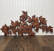 Vintage 1970s Syroco 39” Maple Leaves Wall Art Hanging Brown 39 x 20” Homco Fall picture