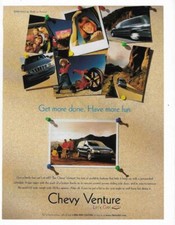1999 Chevy Venture & Microsoft Works Suite 99 1998 Vintage Print Advertisements picture