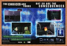Deus Ex PC Original 2001 Ad Authentic Eidos AMD Stealth FPS Video Game Promo picture