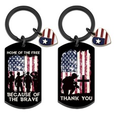 American Flag Keychain Memorial Day Decorations Memorial Day Gifts for Veterans picture