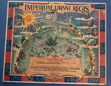 Rare Vintage 1940s Imperium Urani Regis Scandinavian Airlines Certificate Poster picture