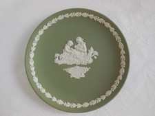 Wedgwood Sage Green Jasperware 6.5 Inch Mother & Child Plate picture