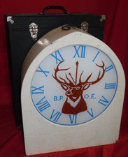 Vintage B.P.O.E. Elks Electric Light Up 11th Hour Clock w/ Case - AS IS - Rusty picture