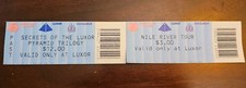 1994 Luxor Hotel Casino Las Vegas Secrets Of Pyramid Nile River Ticket Stubs picture