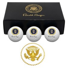 Presidential Seal Golf Balls (set of 3) with Box President Reagan Signature picture