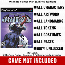Ultimate Spider-Man Limited Edition 100% All Items PS2 Memory Card CHEATS picture