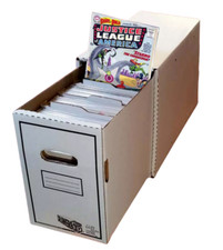 Short Comic Book Box with Drawer Comics Storage Box with Dividers Comic Book Bin picture