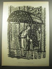 1957 Cartoon by Peter Arno - No, dear, it's not fallout. It's hail picture