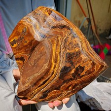 8.14LB Natural tiger's eye, mineral specimens, and DIY handicrafts 3.7 picture