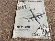 FABK16 ADVERT 11X8 THE LANCASTRIAN ENGLAND TO AUSTRALIA IN 3 DAYS picture