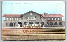 C.1910 EAST VAUGHN, NM LAS CHAVES HOTEL, AMARILLO ALBUQUERQUE RPO Postcard P92 picture