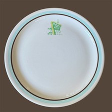 1955 Holiday Inn Great Sign Hotel Restaurant Ware 9.75” Plate Shenango China picture