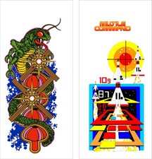 Centipede Missile Command Millipede Arcade Side Art 2pc Team Play picture