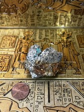 35g Antique Nevada Gold Mine Ore - Raw Turquoise Chrysocolla & Pyrite Crystal picture