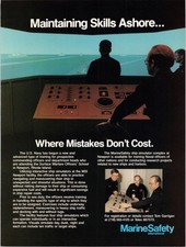MarineSafety U.S. Navy Ship Simulator Training Vintage Magazine Ad 1987 picture