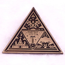 Adventure Game Triforce Enamel Pin Vintage Badge picture