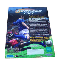 Virtual Striker Video Arcade Game Flyer Original Vintage Soccer Art 2002 picture