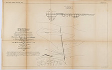 1878 Clinton Railway Draw Bridge - IOWA  Map ORIGINAL Warren Survey picture