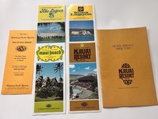 Vtg 1970’s Hawaiian Hotel Resort Brochure’s Kauai Resort Maui Hilo Kona Lagoon picture