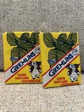 1984 Topps Gremlins Trading Cards Used Wax PACK . 2 PACKS LOT 80s Goonies picture