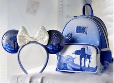 NEW 2025 Disney Parks Star Wars Hoth Loungefly Backpack & Ears NIP picture