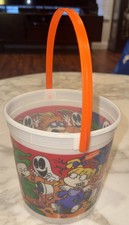 VTG 1998 Blockbuster Video Rugrats “PLAY PAK” Glow-in-the-Dark Halloween Bucket picture