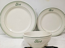 Rare Early Style Ford Cafeteria China Set of 3, 1920's 1930's picture