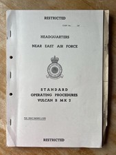 AVRO VULCAN 1971 RAF Near East Manual Pilots Notes Standard Operating Procedures picture