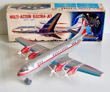 Yonezawa American Airlines Tinplate Electra Jet with light. Boxed. Fully working picture