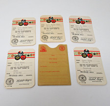 Boy Scouts Merit Badge Card Lot 1961 Pets Coin Reading Music Safety BSA picture
