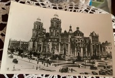 RPPC Photo Postcard Mexico City Metropolitan Cathedral 1930s Autos picture