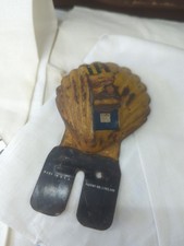 Vintage Shell Gas Station Oil Sea Shell License Plate Topper Yellow 1930s  picture