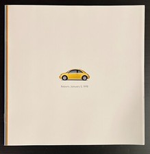January 5 1998 VW New Beetle Intro Sales Brochure Detroit Auto Show-FREE SHIPING picture