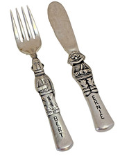 VTG Gorham Japan Muppets Bert & Ernie Childs Flatware Set Fork & Knife Sesame St picture