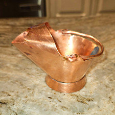 Vintage miniature copper hand made coal scuttle 4
