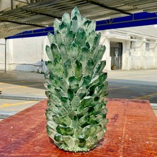 28.6LB Newly discovered green phantom quartz crystal cluster minerals picture