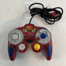 Naki Marvel Spiderman GameCube Wired Controller Turbo Red Blue Nintendo picture