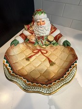 Fitz & Floyd Winter Holiday Santa Server Platter 12.5