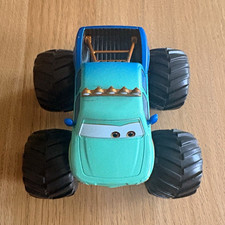 Disney Pixar Cars Monster Truck Toy Vehicle Teal/Blue Large Black Tires picture