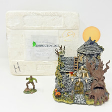 Hawthorne Village Universal Monsters Wolf Man's Lair Original Box COA Halloween picture