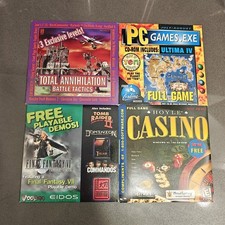 Vintage PC CD-ROM Lot of 4 Ultima IV FFVII Hoyle Casino Total Annihilation picture