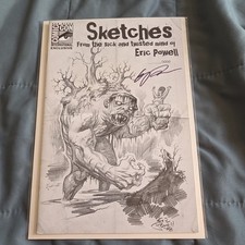 Autographed  Sketches From the Sick&Twisted Mind of Eric Powell-Goon NM picture
