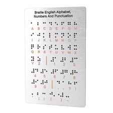Braille Alphabet Board, Braille Learning Board with Raised Letters Numbers an... picture