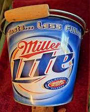 Vintage Miller Lite True Pilsner Metal Beer/Ice Bucket With Handle 7